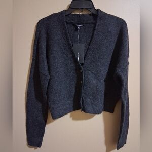 Fashion Nova Charcoal Gray Cardigan